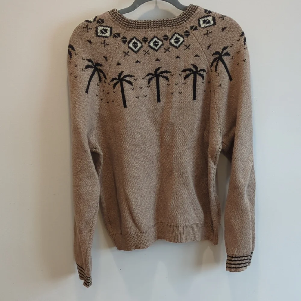 Marine Layer Archive Avalon Sweater XL NWOT Palm Fair Isle Boho Beachy Retro - Picture 7 of 7